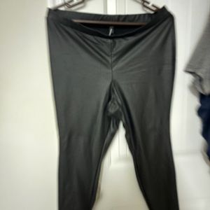 Torrid black fake leather leggings. Size 1